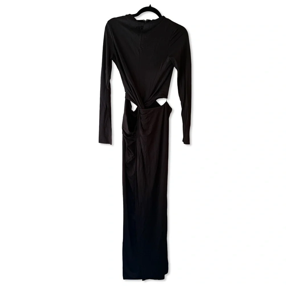 Cult Gaia Keri Dress Black Maxi cutout jersey slinky gown NWT Revolve $898 M - Picture 7 of 12